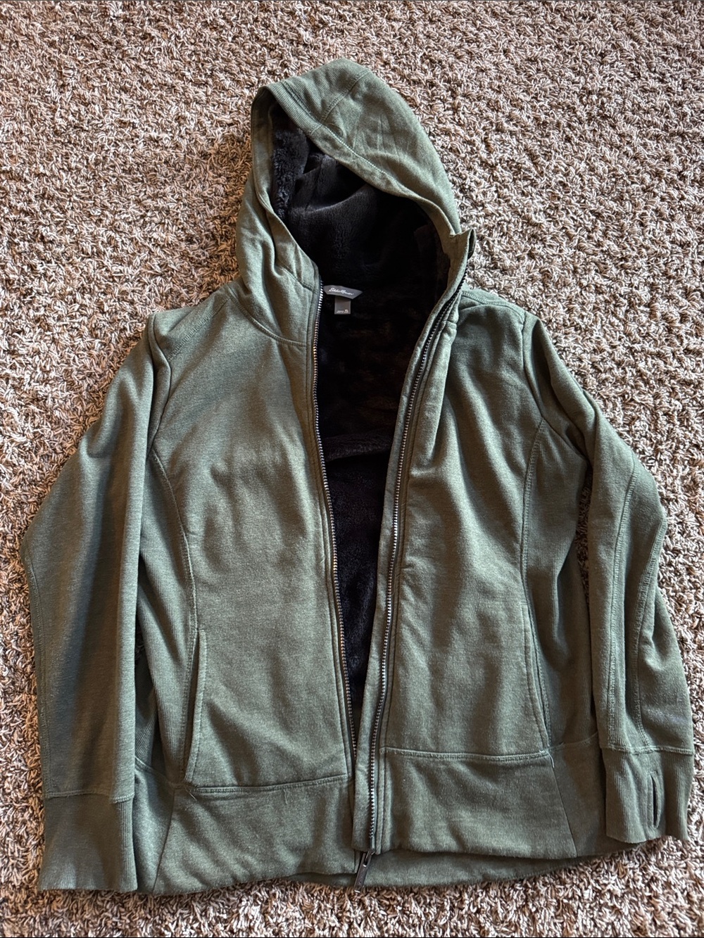 Eddie Bauer Women’s Sherpa-Lined Full Zip Hoodie Jacket